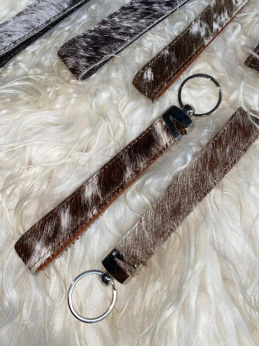 Western Linens - Cowhide Keychain Wristlet