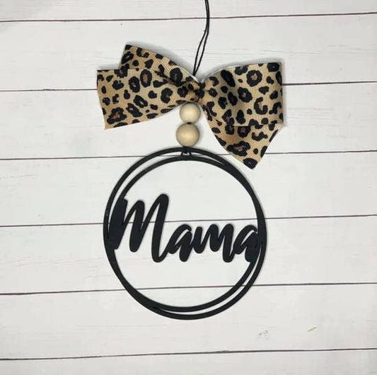 Harp and Timbrel - Black / Leopard Car Charms
