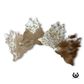 Western Linens - Cowhide Shaped Coasters - 4pc Set