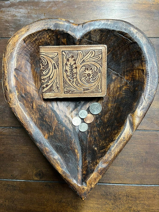 Western Linens - Tooled Leather Mens Wallets