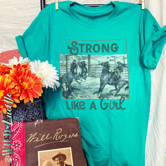 Wild Lucille Apparel - Strong Like A Girl - Graphic Crew Tees (more options!)