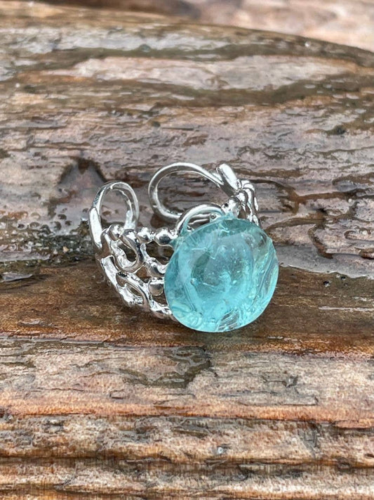 Peppermint Charms - 1923-1933 Ball Mason jar silver plated adjustable ring